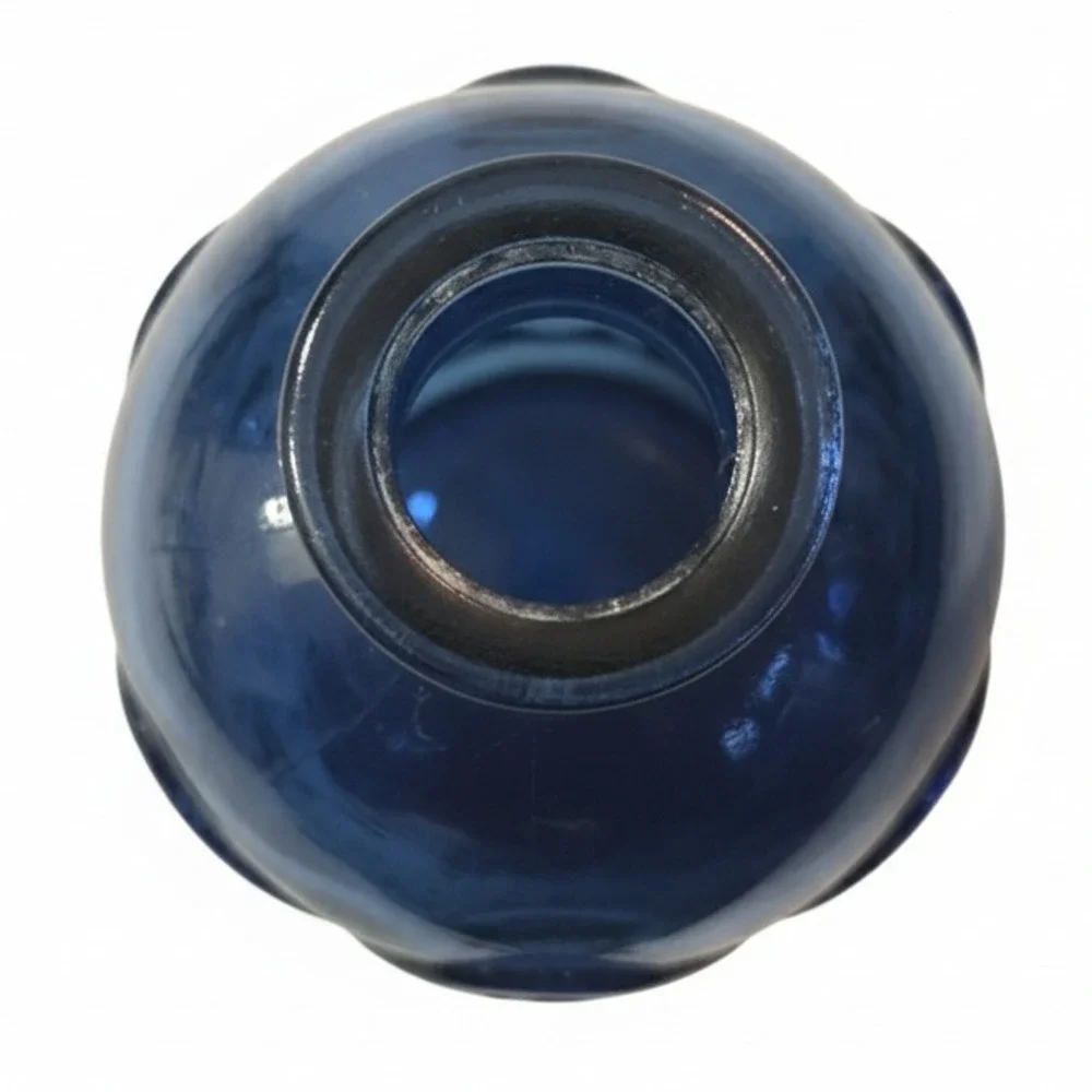 Cobalt Blue Glass Vase Embossed Decorative‎ Accent Table Decor